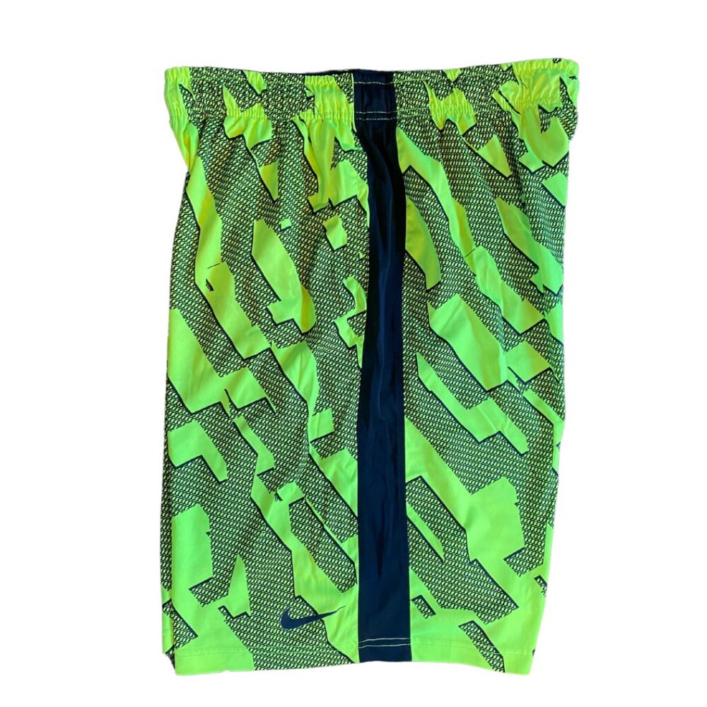Nike Dri-FIT Shorts - Neon Yellow/Green and Black, Size Large